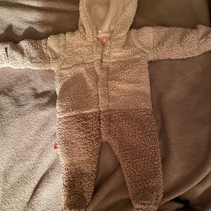 One piece fleece coat